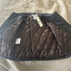 NWT Baby leather coat